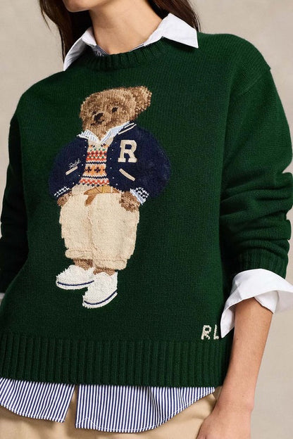 Men's Sweater | Polo Bear Green