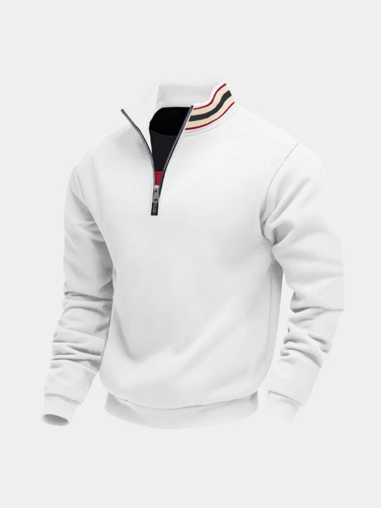 Pull Col Montant Rayé Regent - Cross & Crown