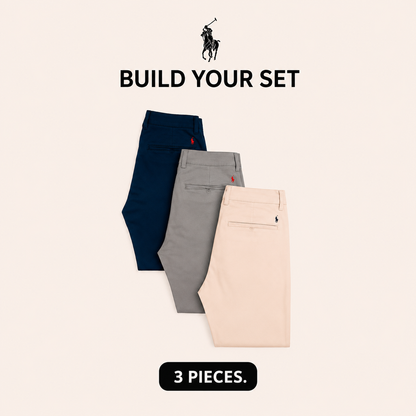 3-Piece Premium Chino Pants Set