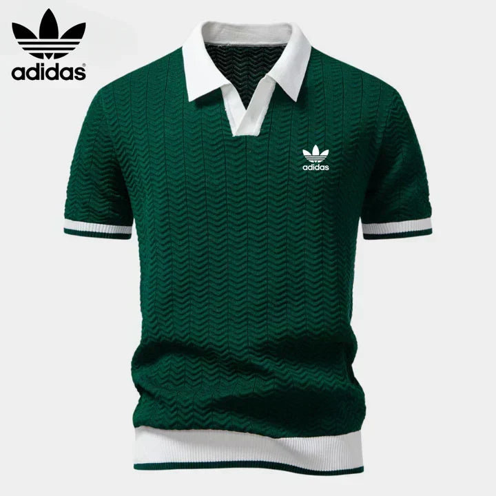 Men's Retro Knit Polo Shirt