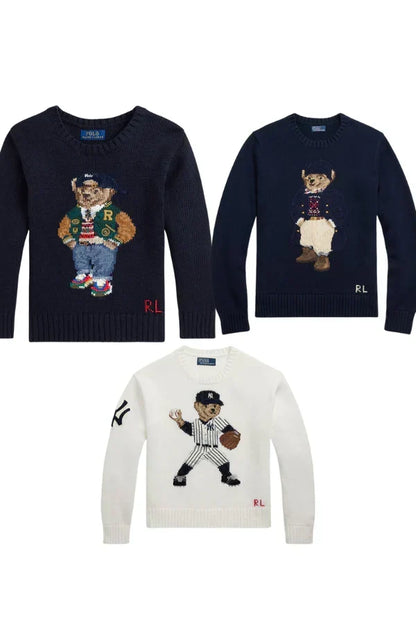 Men's Set 3 Styles RL Polo Bear Sweater Set YANKES