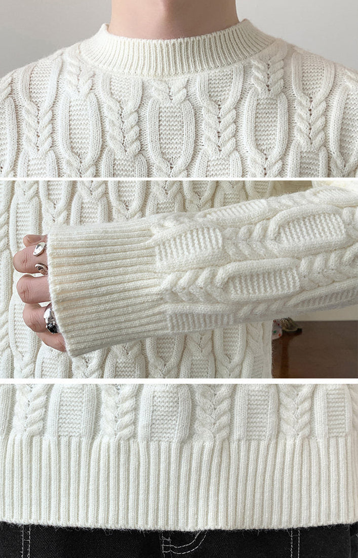Pull en maille torsadée OLIVER