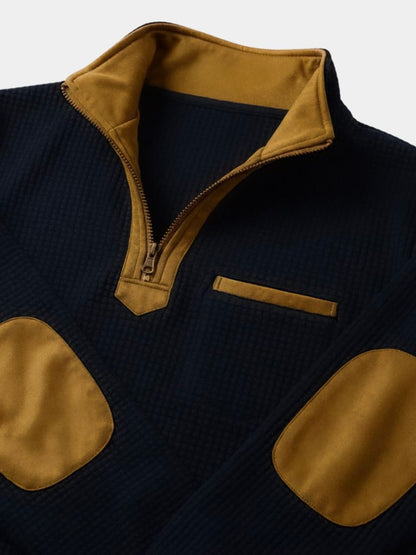 Pull zippé col montant Explorateur Nautique - Cross & Crown