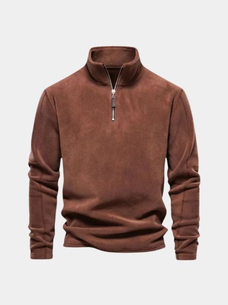 Pull Col Zippé Alpine - Cross & Crown