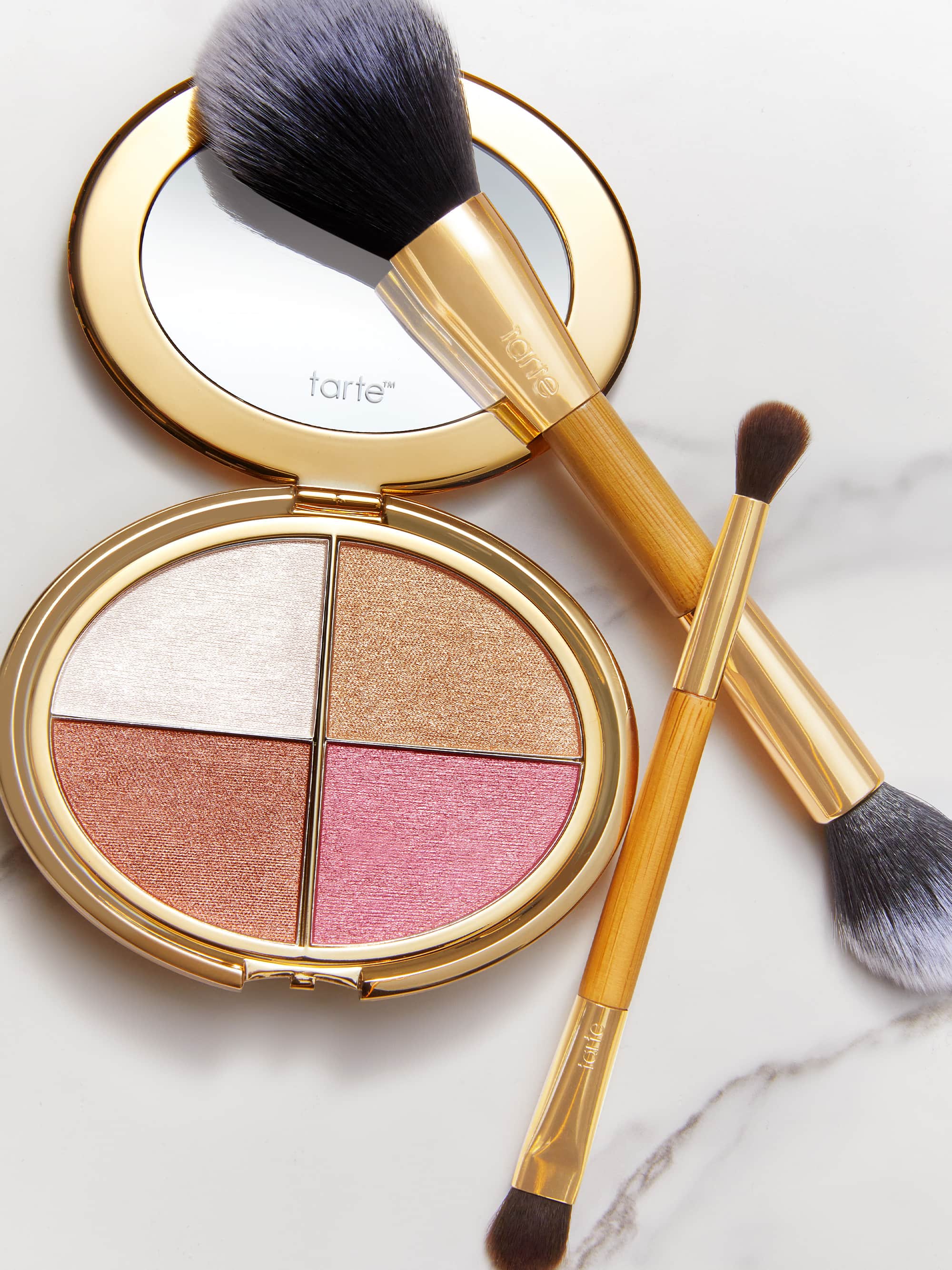 glow wardrobe highlighting eye & cheek palette
