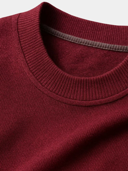 Pull Col Rond en Maille Premium - Cross & Crown