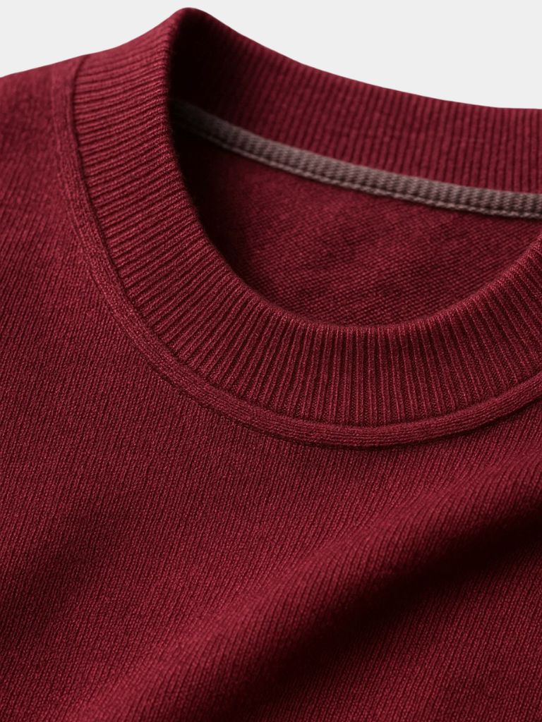 Pull Col Rond en Maille Premium - Cross & Crown