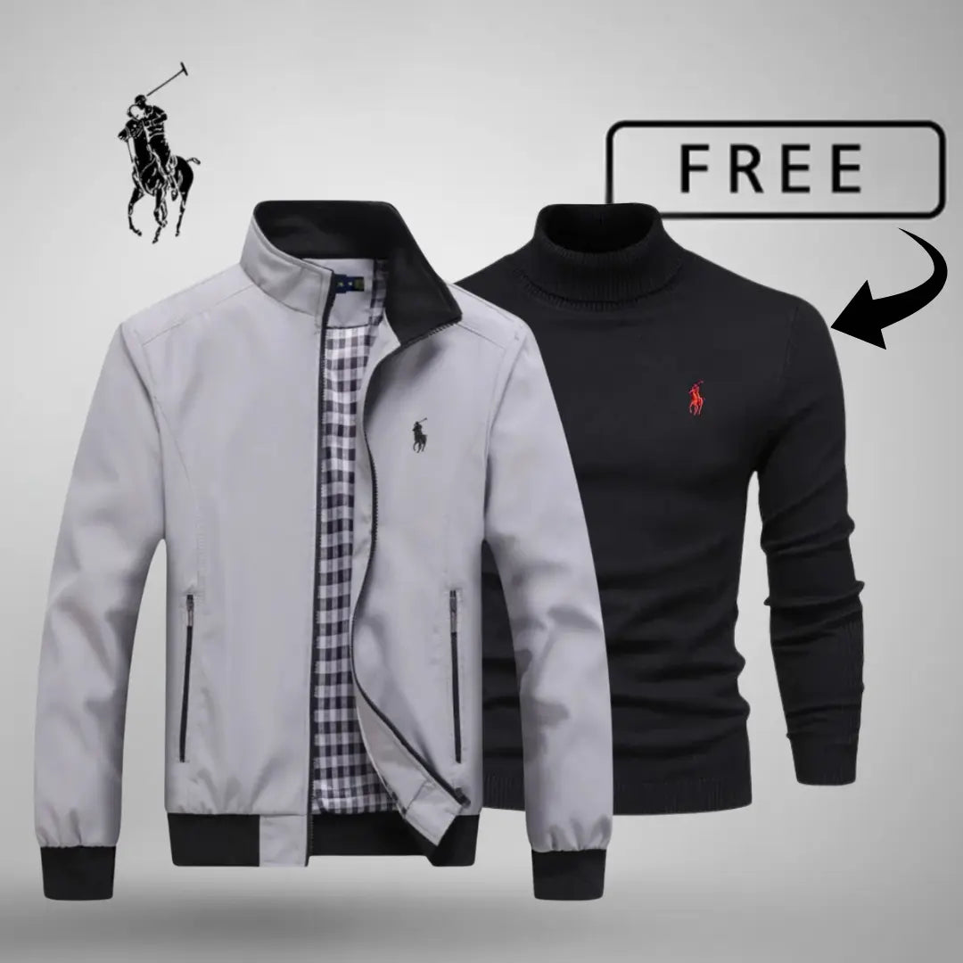 Men's Casual Zip-Up Bomber Premium + FREE Jumper or Shirt (Your Choice)