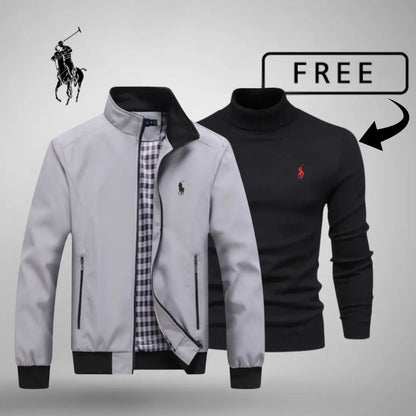 Men's Casual Zip-Up Bomber Premium + FREE Jumper or Shirt (Your Choice)