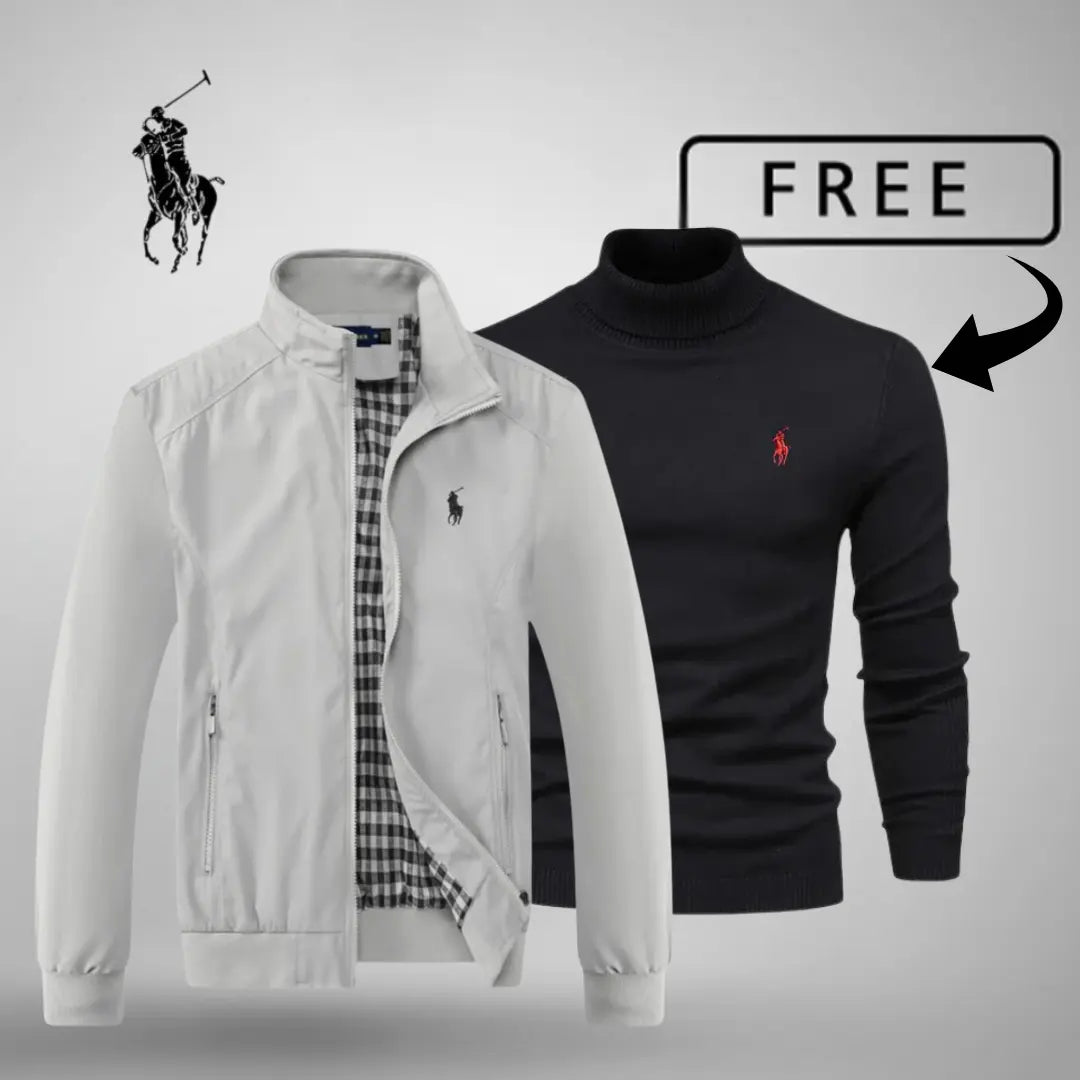 Men's Casual Zip-Up Bomber Premium + FREE Jumper or Shirt (Your Choice)
