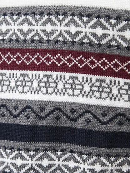 Pull Col Zippé en Maille - Cross & Crown