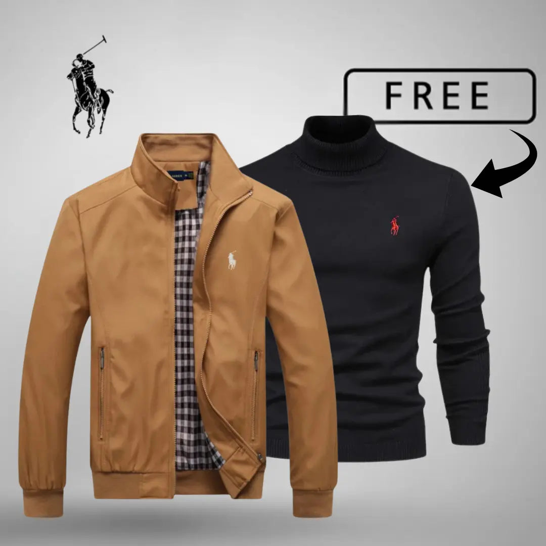 Men's Casual Zip-Up Bomber Premium + FREE Jumper or Shirt (Your Choice)