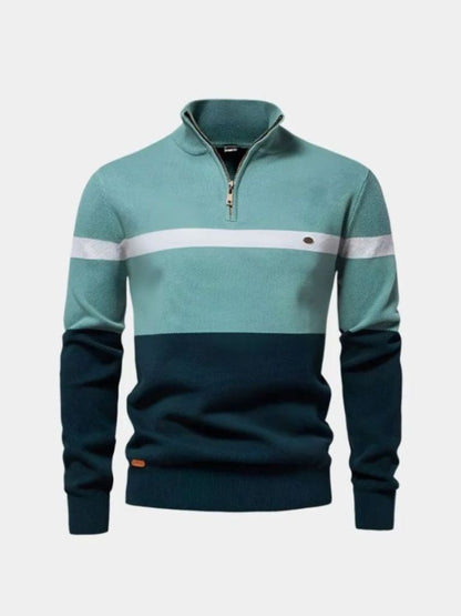 Pull Col Zippé Quarter-Zip - Cross & Crown
