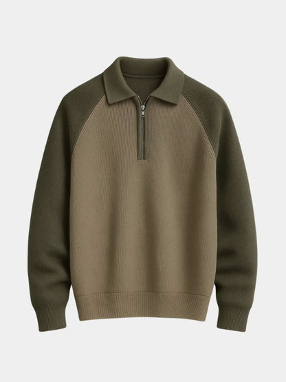 Pull Zippé Raglan - Cross & Crown