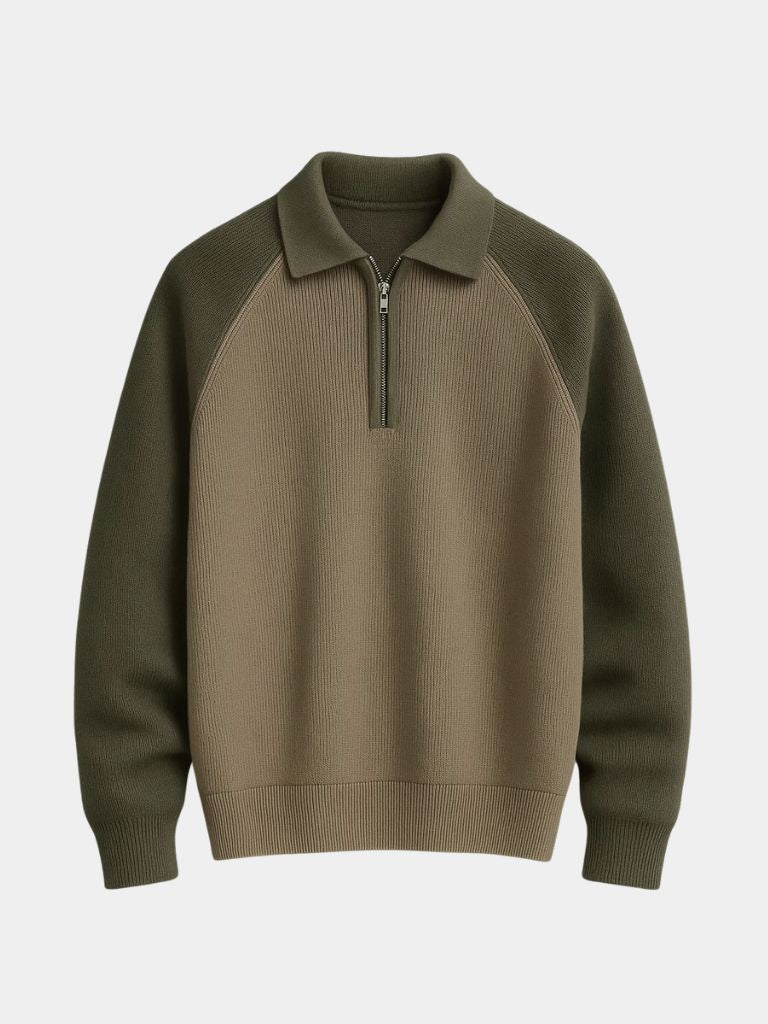Pull Zippé Raglan - Cross & Crown