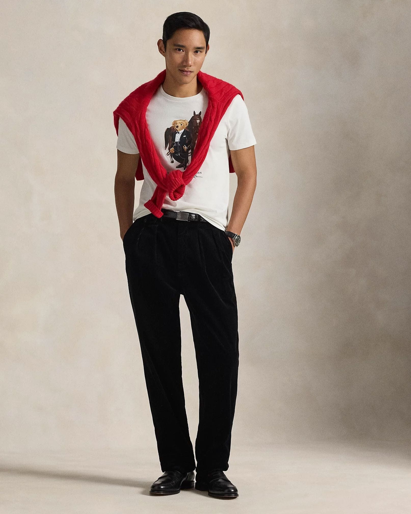 Men's Polo Bear Cotton T-Shirt