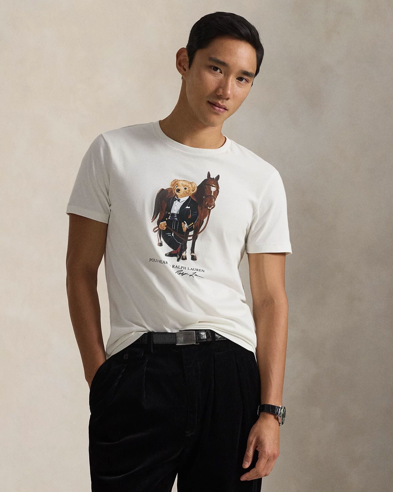 Men's Polo Bear Cotton T-Shirt