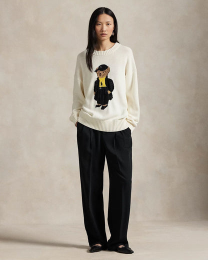 Men's Polo Bear Cotton Crewneck Sweater