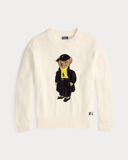Men's Polo Bear Cotton Crewneck Sweater