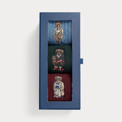 Men's Polo Bear Crew Socks 3-Gift Set