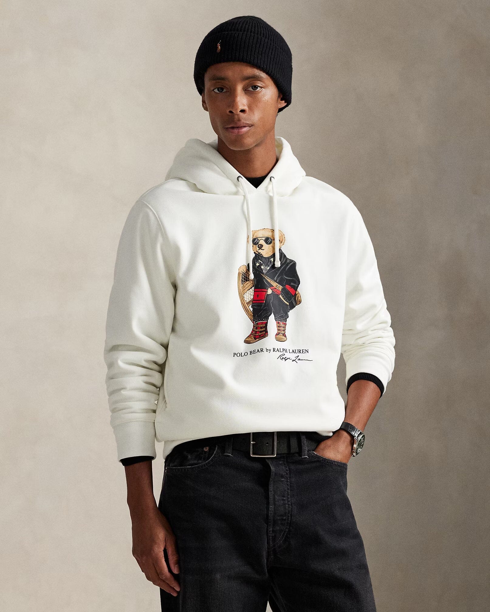 Men's Polo Bear Fleece Hoodie