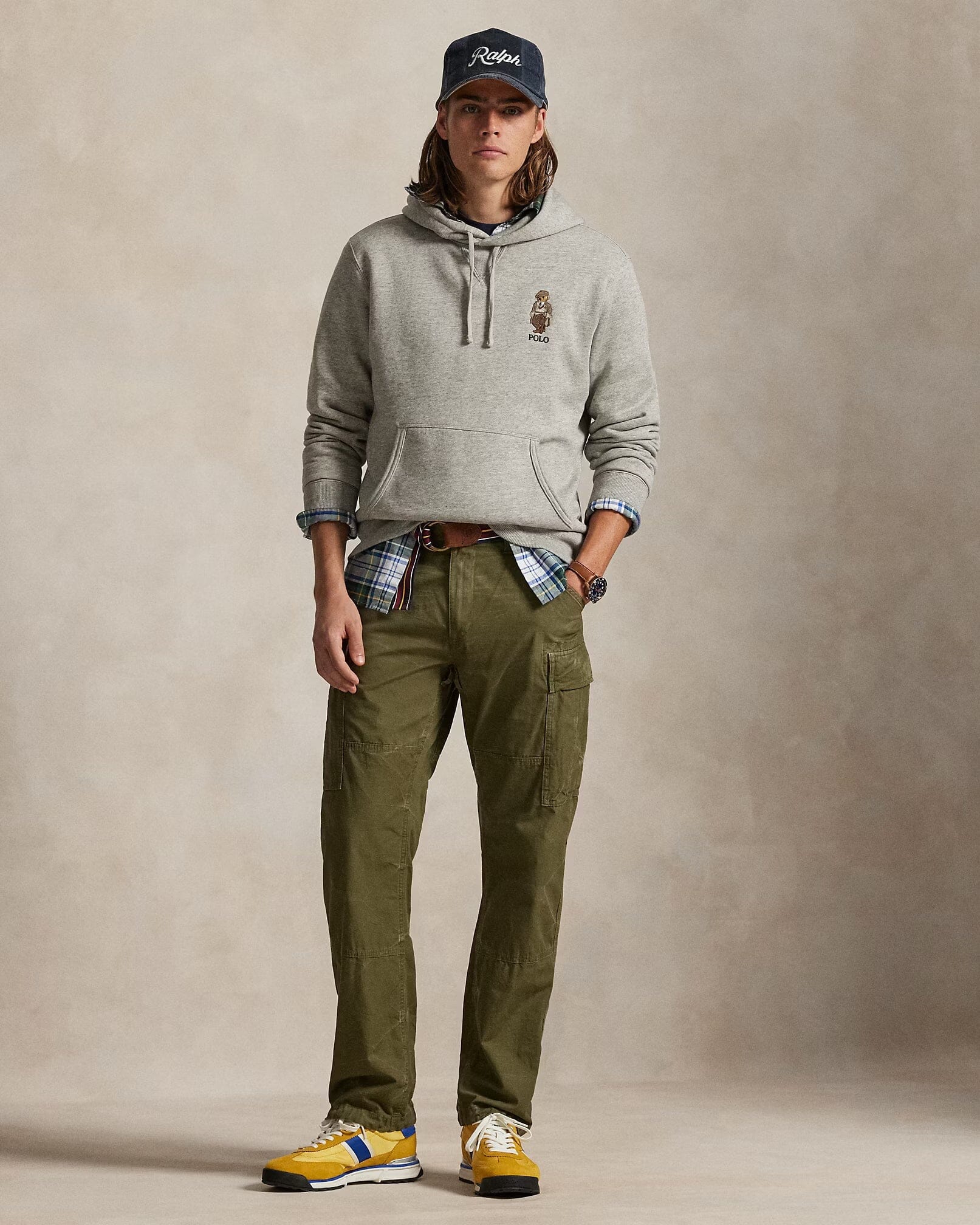 Men's Polo Bear Fleece Hoodie