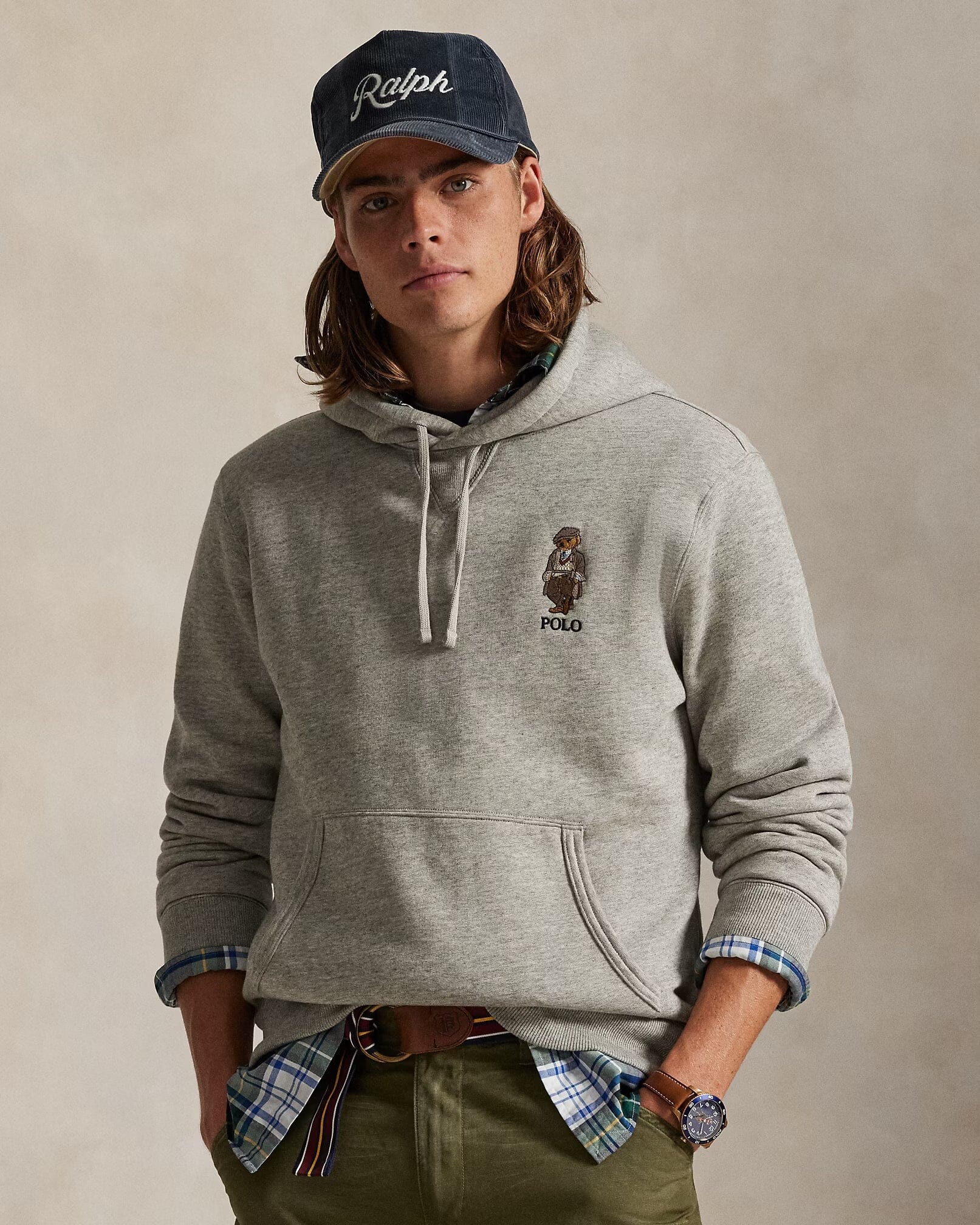 Men's Polo Bear Fleece Hoodie