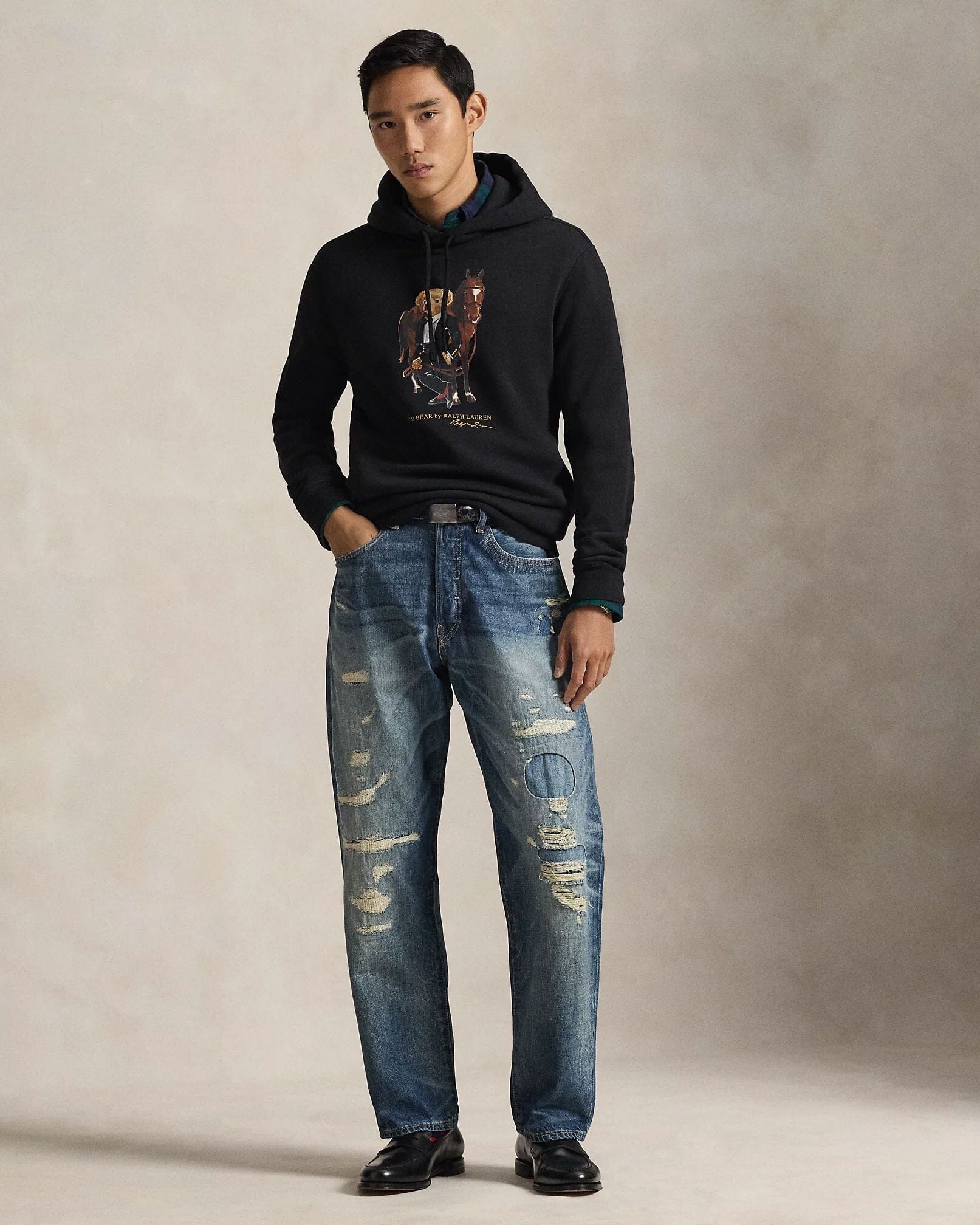 Men's Polo Bear Fleece Hoodie