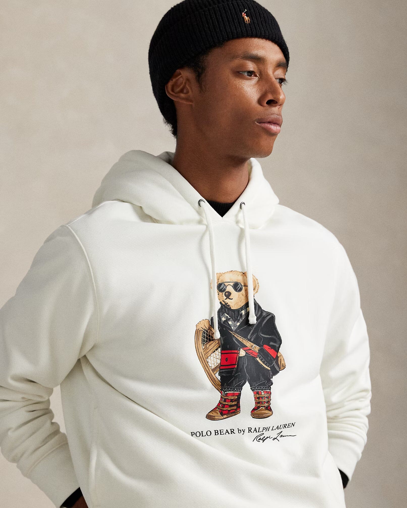 Men's Polo Bear Fleece Hoodie