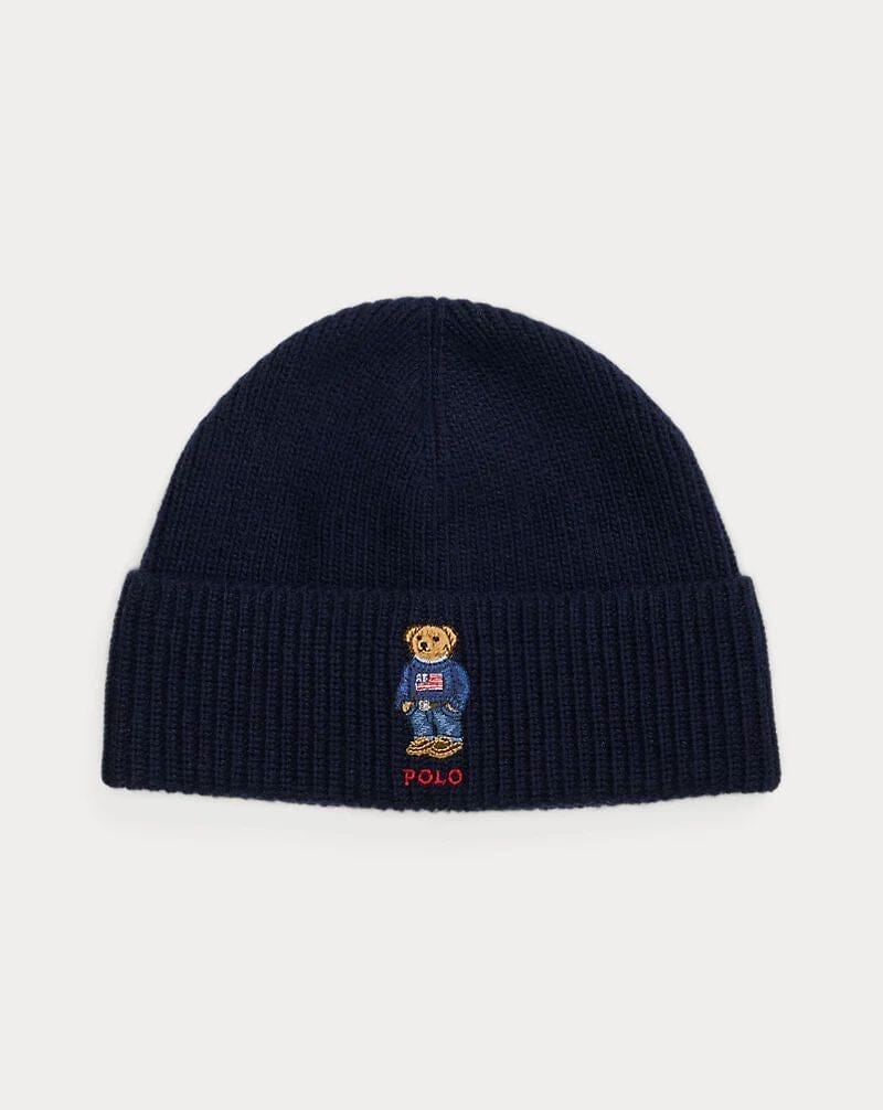 Men's Polo Bear Rib-Knit Beanie