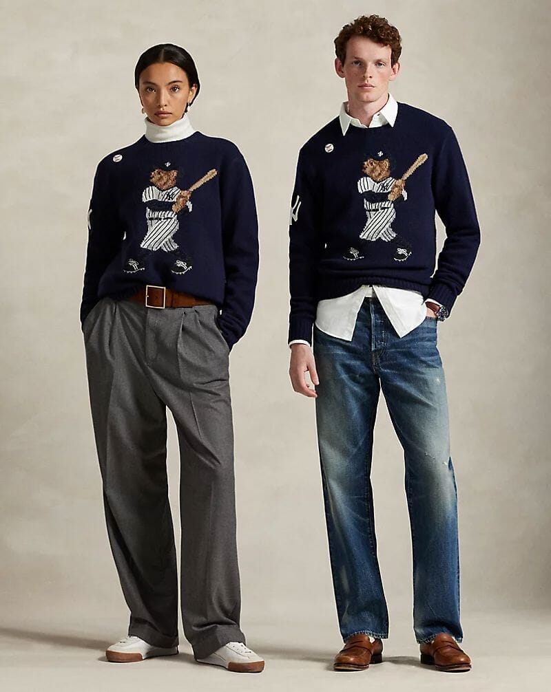Men's Polo Bear Yankees Sweater