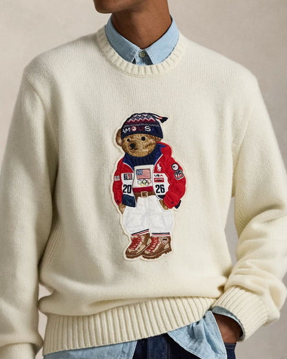Men's Team USA Polo Bear Sweater