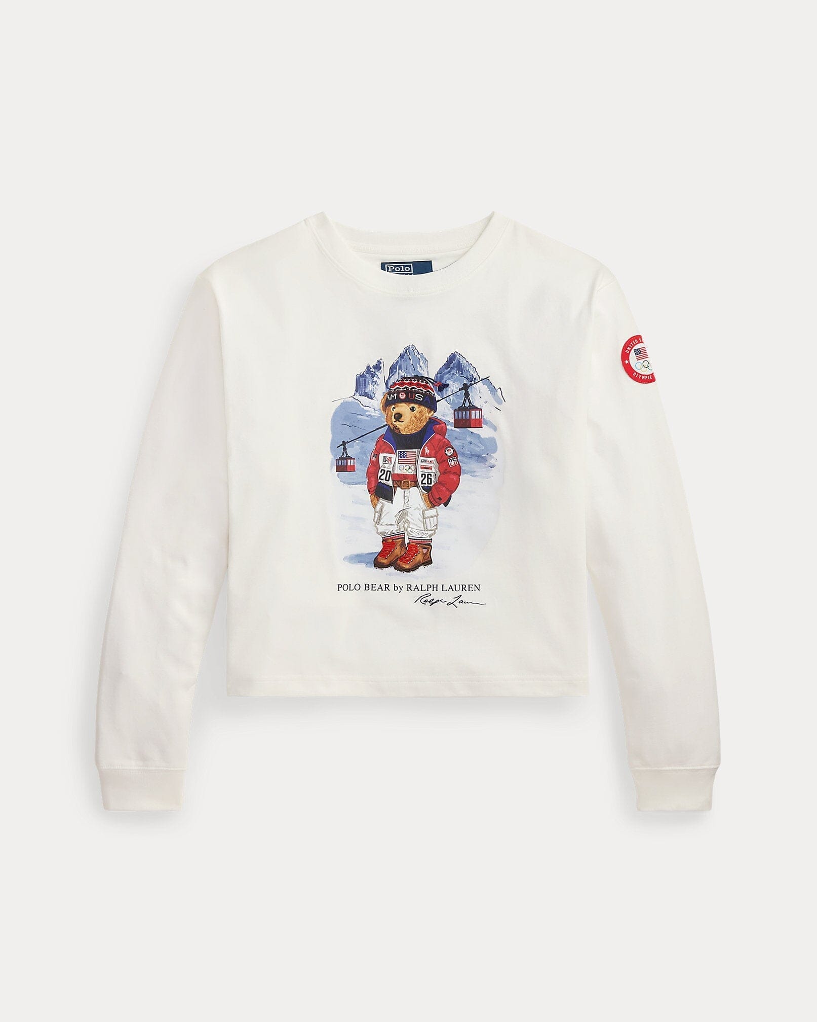 Men's Team USA Polo Bear Long-Sleeve T-Shirt