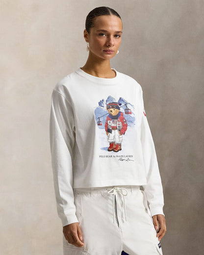 Men's Team USA Polo Bear Long-Sleeve T-Shirt