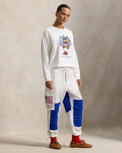 Men's Team USA Polo Bear Long-Sleeve T-Shirt
