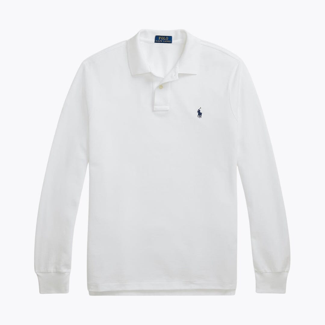Men's Mesh Long-Sleeve Polo Shirt