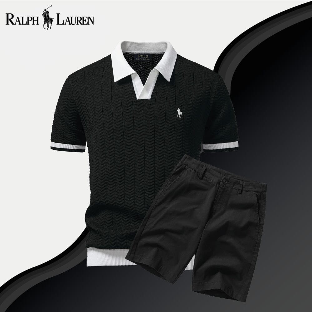 Men's Old Money Polo Shirt + Shorts Set