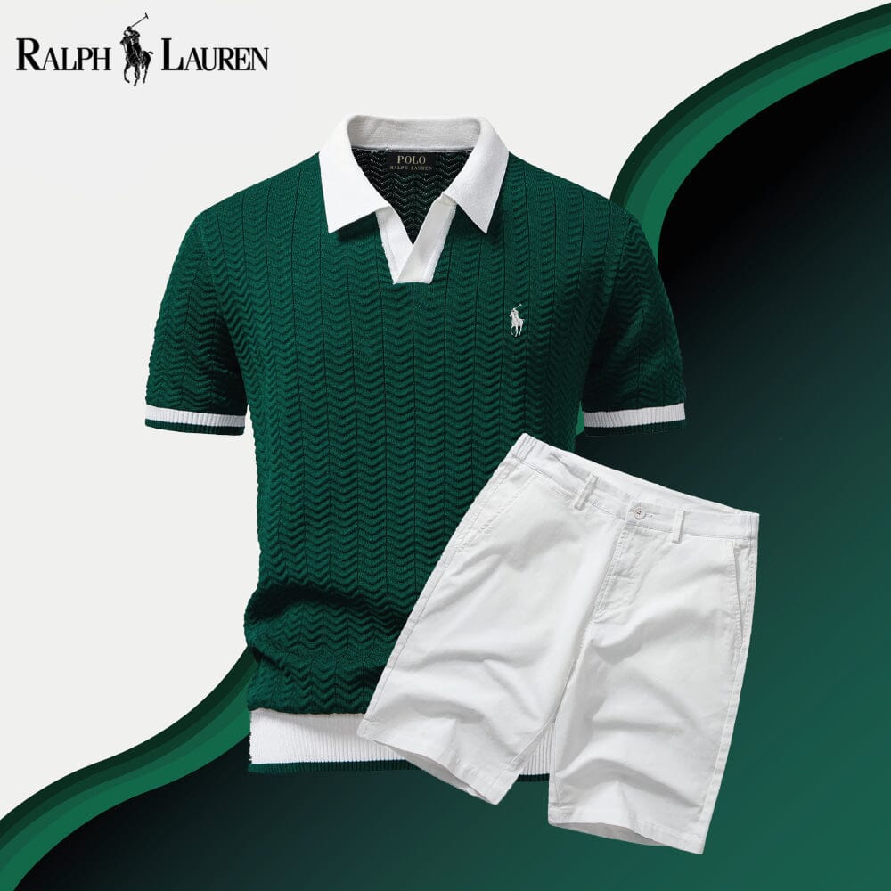 Men's Old Money Polo Shirt + Shorts Set