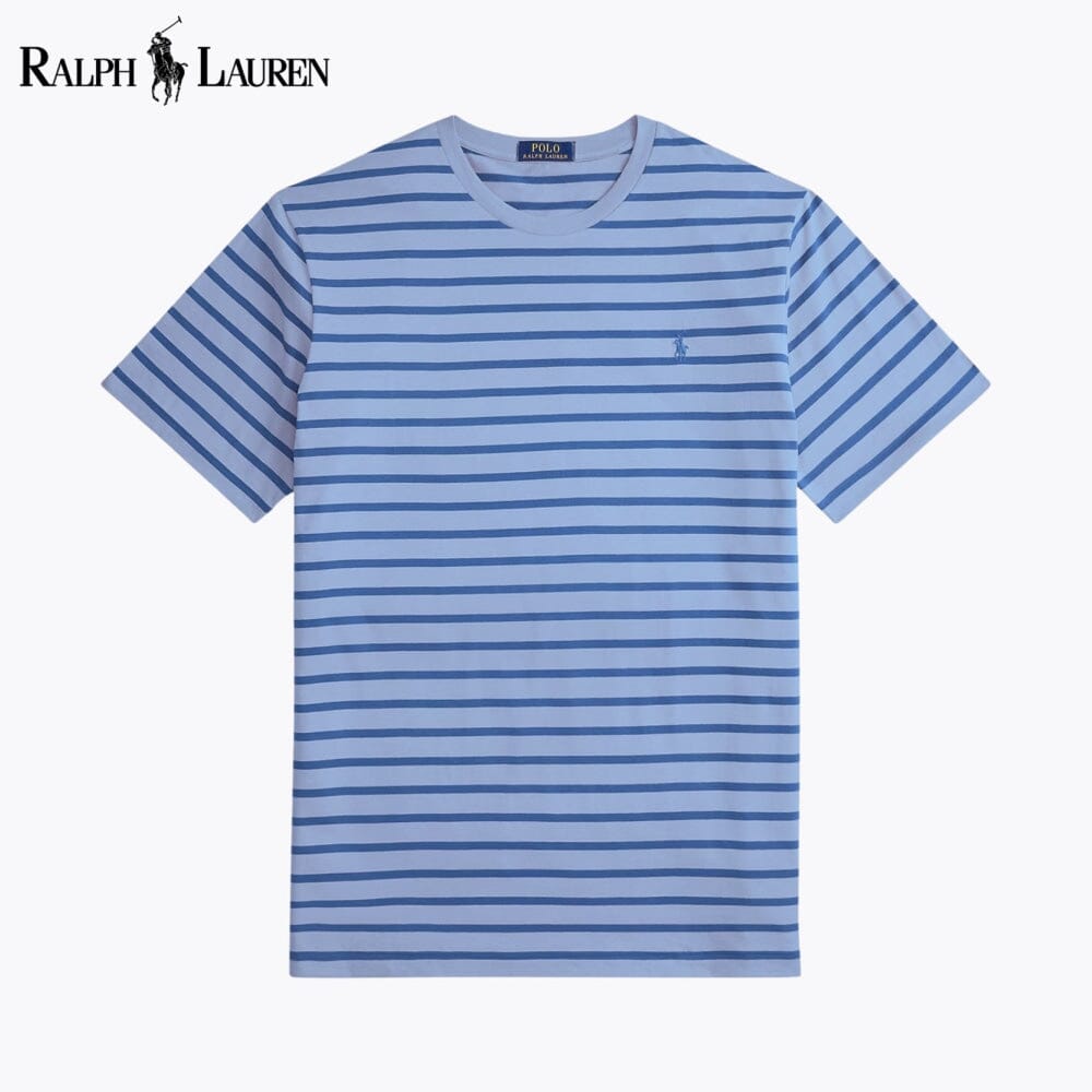 Men's Striped Jersey Crewneck T-Shirt
