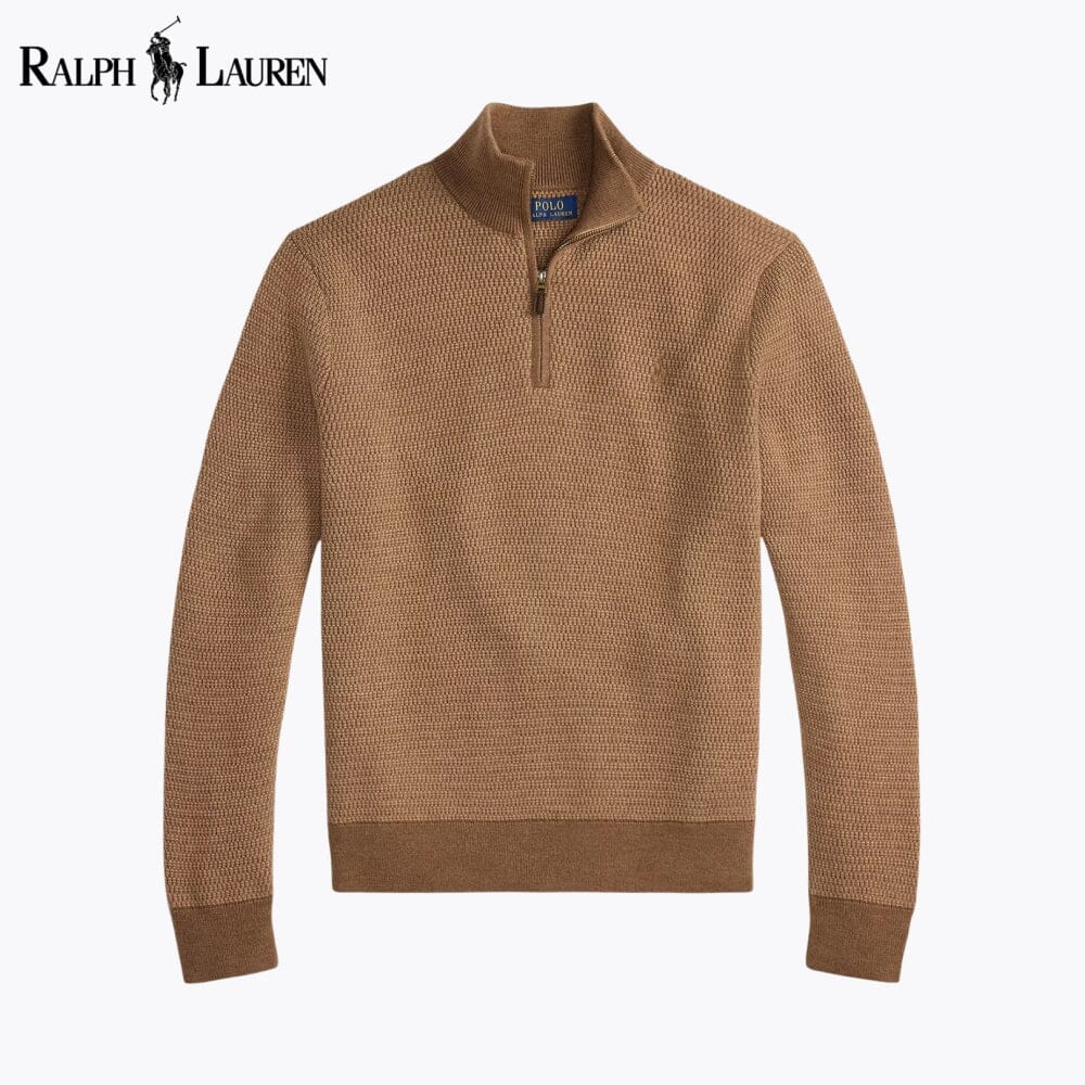 Men's Washable Wool Quarter-Zip Sweater
