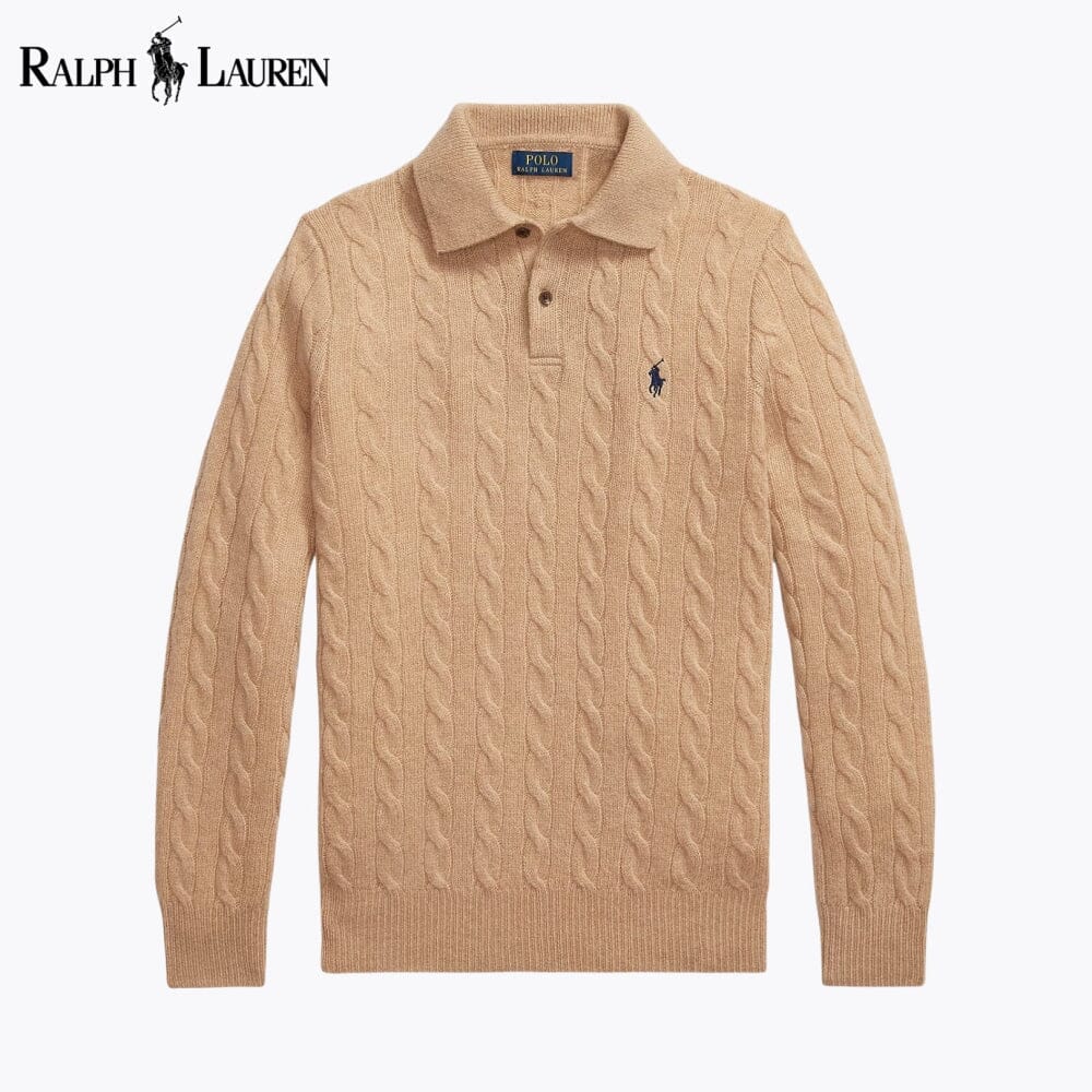 Men's Wool–Cashmere Cable-Knit Jumper