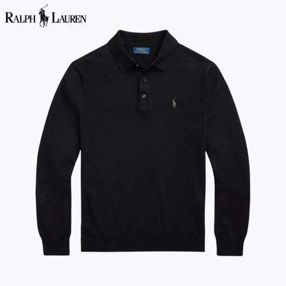 Men's Wool Polo-Collar Jumper