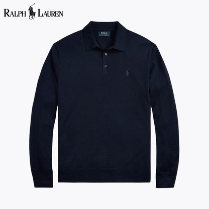 Men's Wool Polo-Collar Jumper