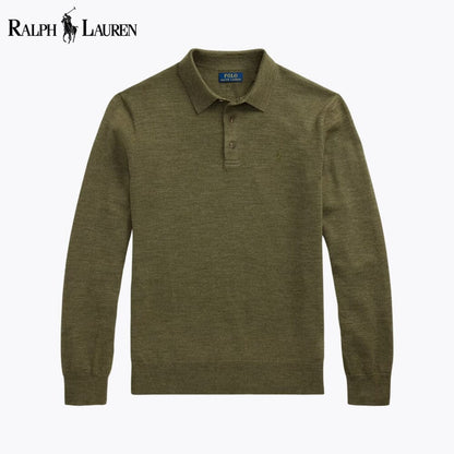 Men's Wool Polo-Collar Jumper