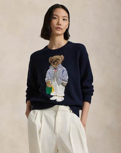 Men's Sweater | Navy Blue Polo Bear