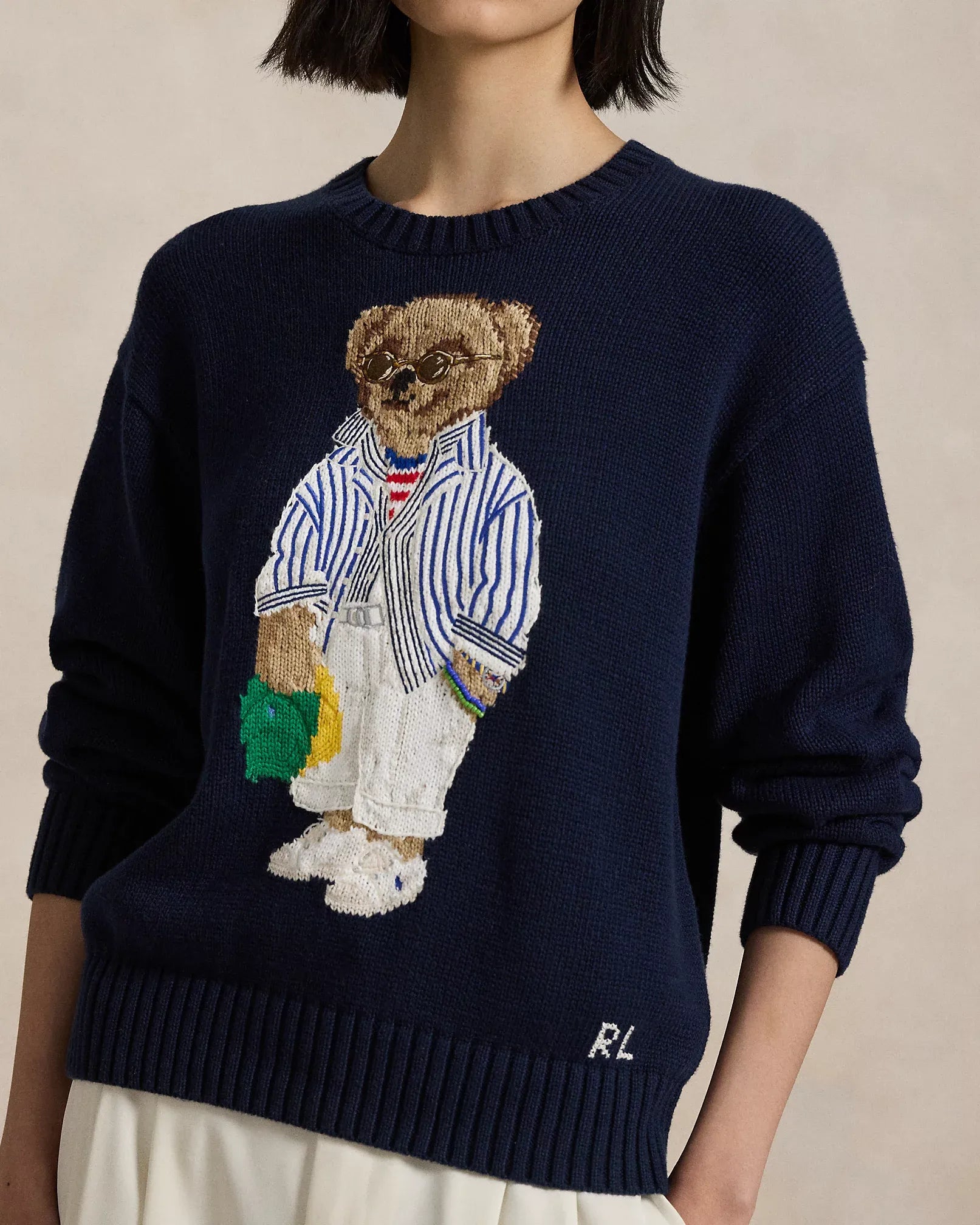 Men's Sweater | Navy Blue Polo Bear