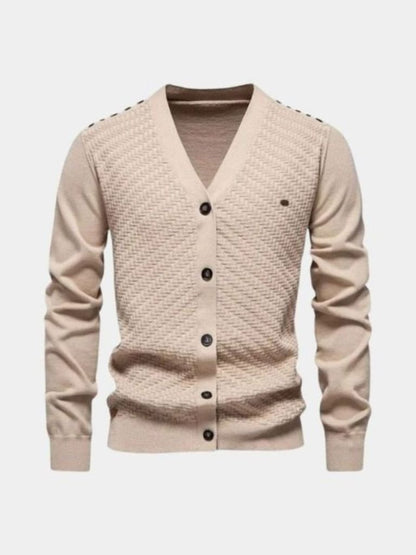 Cardigan col V en maille - Cross & Crown